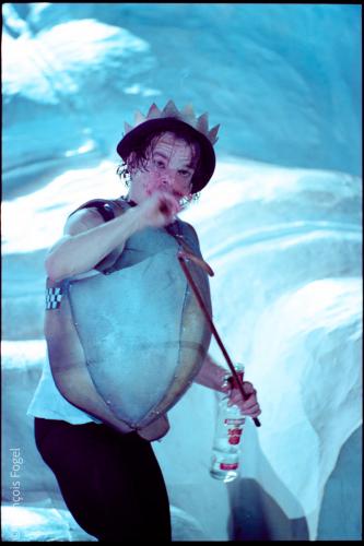 Denis Lavant. Ubu roi. Mes Bernard Sobel. Festival d'Avignon 2002