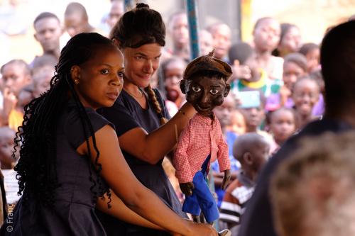 The Compagnie à 4 mains (Bel) and Théâtre Soleil (Burkina Faso) perform Pinocchio le Kikirga at Djaram'art festival 2024.