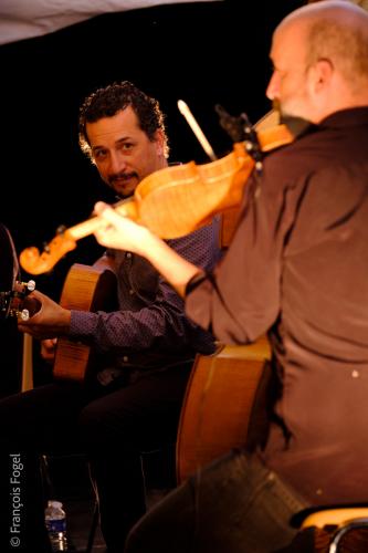 Le quatuor de jazz manouche Am ketenes à Jazzneuil 2024